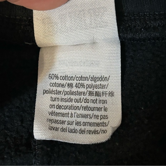 PINK Victoria's Secret Black Joggers with White Logo Size M - Picture 8 of 11